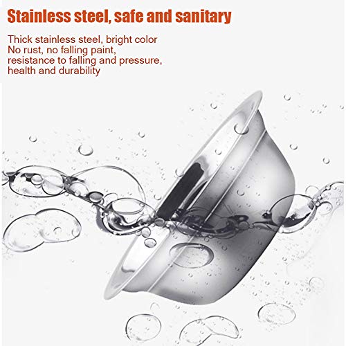 Double Dog Cat Bowl Stainless Steel Detachable Water and Food Feeder Bowl Plastic Non-Slip Cartoon Frog Base for Feeding Small Medium Cats and Dogs Puppies Pets