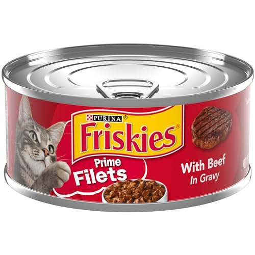 Purina Friskies Gravy Wet Cat Food, Prime Filets With Beef in Gravy - (24) 5.5 oz. Cans