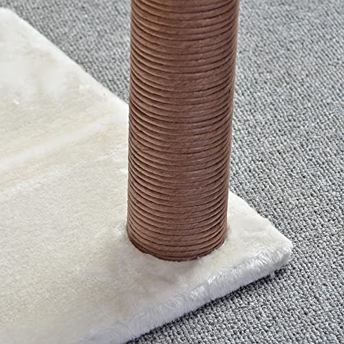 Catry, Cat Tree Hammock Bed with Natural Paper Rope Scratching Posts and Teasing Feather for Kitten (Version 2)