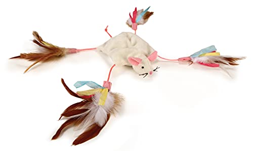 Petlinks Cutie Mouse Feathered Crinkle Cat Toy