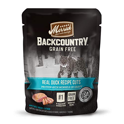 Merrick Backcountry Grain Free Real Meat Wet Cat Food Duck 3 oz. Pouches (Case of 24)