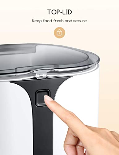 Roffie Automatic Cat Feeder Auto Dog Food Dispenser with 7L Large Capacity, Distribution Alarms and Programmable Timer for 4 Meals a Day, Ideal for Cat and Dog Lover