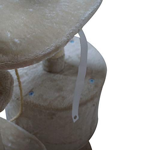 MIAO PAW 7BCat Tree Tower Condo Sisal Post Scratching Furniture Activity Center Play House Cat Bed Beige
