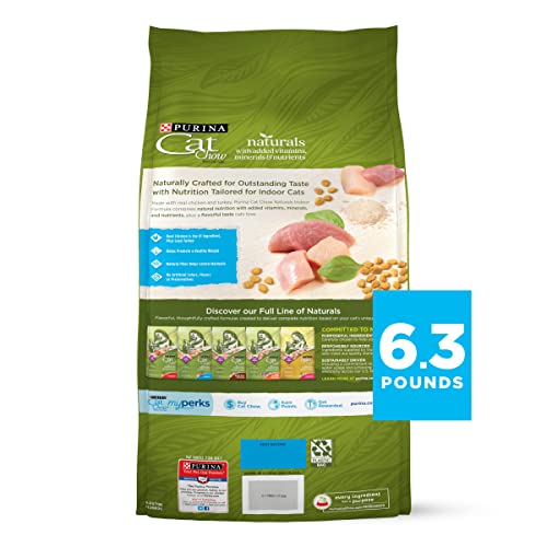 Purina Cat Chow Hairball, Healthy Weight, Indoor, Natural Dry Cat Food, Naturals Indoor - 6.3 lb. Bag
