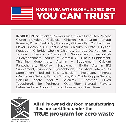 Hill's Science Diet Dry Cat Food, Adult, Perfect Weight for Healthy Weight & Weight Management, Chicken Recipe, 7 lb Bag