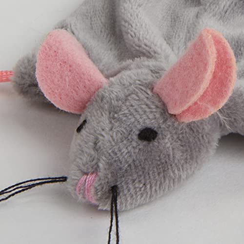 Petlinks Cutie Mouse Feathered Crinkle Cat Toy