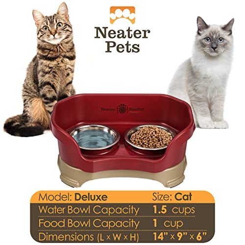 Neater Feeder Deluxe for Cats - Cranberry