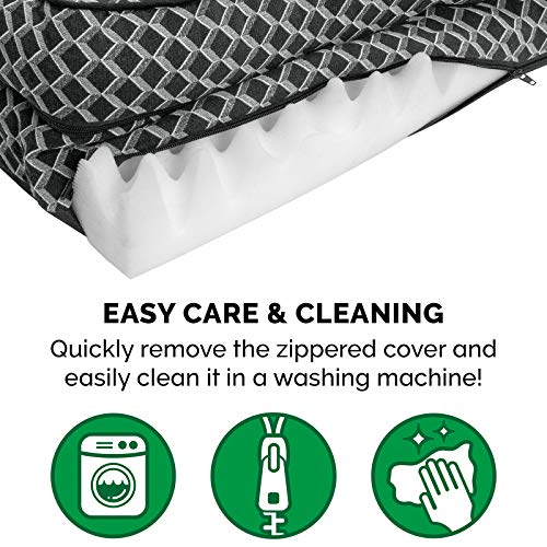 Furhaven Pet Dog Bed | Orthopedic Plush Faux Fur & Décor Comfy Couch Traditional Sofa-Style Living Room Couch Pet Bed w/ Removable Cover for Dogs & Cats, Diamond Gray, Jumbo