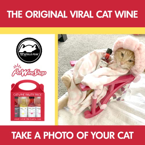 Cat Wine Pawty Pack Catnip Wine CatWine Set for Cats & Kittens