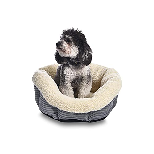 AmazonBasics Round Self Warming Pet Bed For Cat or Dog, 18 x 8 Inches