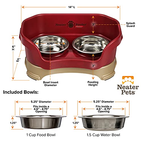 Neater Feeder Deluxe for Cats - Cranberry
