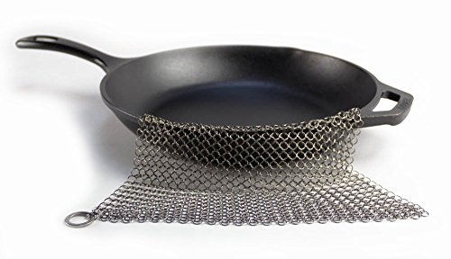 The Ringer - The Original Stainless Steel Cast Iron Cleaner, Patented XL 8x6 Inch Design