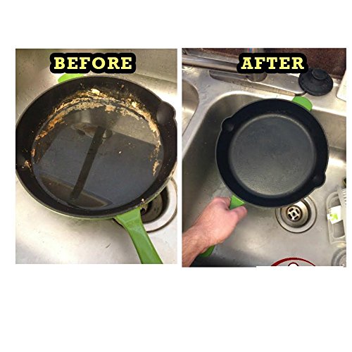 The Ringer - The Original Stainless Steel Cast Iron Cleaner, Patented XL 8x6 Inch Design