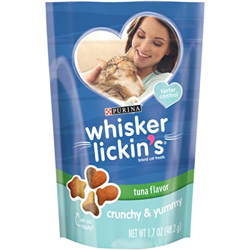 Purina Whisker Lickin's Cat Treats, Crunchy & Yummy Tuna Flavor - 1.7 oz. Pouch
