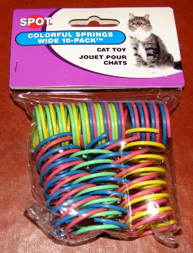 6-Pack Ethical Pet Colorful Springs Cat Toys 10 Toys per Pack
