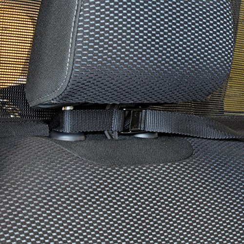 Bushwhacker - Deluxe Dog Barrier 56" Wide - Ideal for Trucks, Large SUVs, Full Sized Sedans - Pet Restraint Car Backseat Divider Vehicle Gate Cargo Area Travel Trunk Mesh Net Screen Barricade