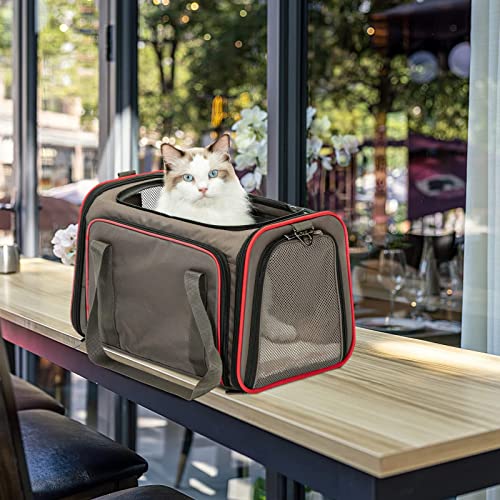 Petsfit Airplane Cabin Travel Expandable Pet Carrier for Dog and Cat Under 15 Pounds, 18" x 11" x 11"