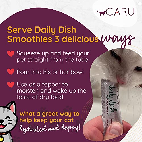 CARU Daily Dish Smoothies Lickable Treats for Cats (Chicken, Pack of 4), 10851395005906, Natural, 56 g/2 oz