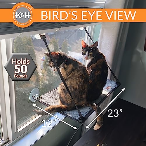 K&H Pet Products EZ Mount Window Kitty Sill Gray 12" x 23"