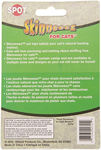 Ethical Skinneeez Mouse Cat Toy, Assorted