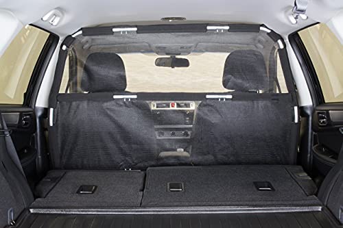 Bushwhacker - Deluxe Dog Barrier 56" Wide - Ideal for Trucks, Large SUVs, Full Sized Sedans - Pet Restraint Car Backseat Divider Vehicle Gate Cargo Area Travel Trunk Mesh Net Screen Barricade