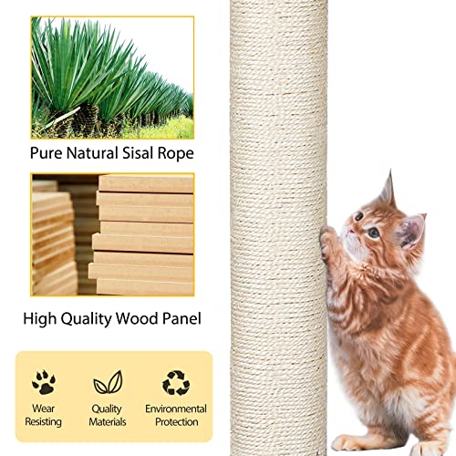 ZENY 57.1'' Cat Tree Furniture Kitten Activity Tower Pet Kitty Play House with Scratching Posts Perches Hammock (Grey)
