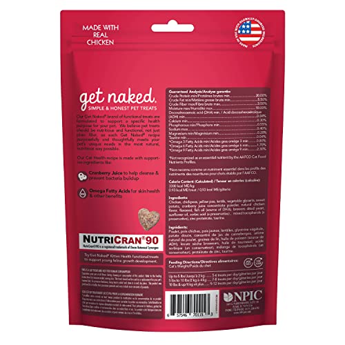 Get Naked Urinary Health Crunchy Treats For Cats, Cranberries, (1 Pouch), 2.5 Oz