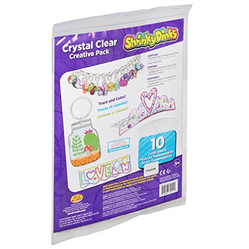 Shrinky Dinks Creative Pack 10 Sheets Crystal Clear Kids Art and Craft Activity