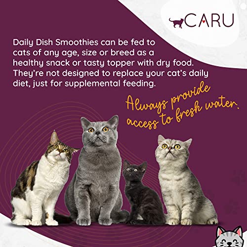 CARU Daily Dish Smoothies Lickable Treats for Cats (Chicken, Pack of 4), 10851395005906, Natural, 56 g/2 oz