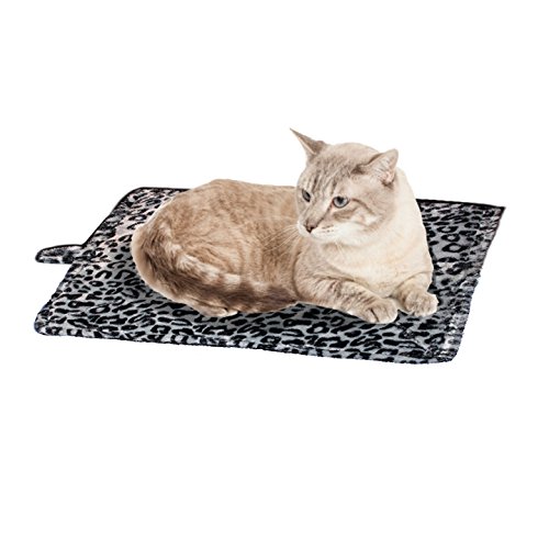 Cat Bed - Purrfect Thermal Cat Mat Leapord Prints (Gray Leopard)