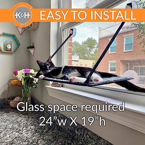 K&H Pet Products EZ Mount Window Kitty Sill Gray 12" x 23"
