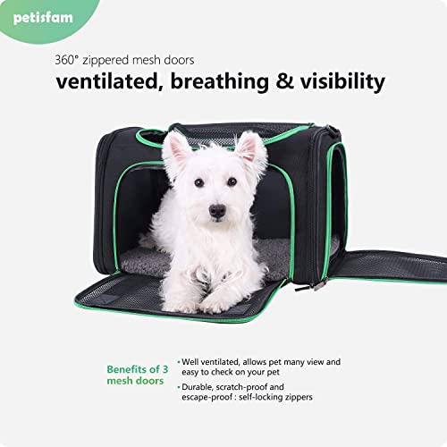 petisfam Pet Carrier for Medium Cats and Small Dogs. Easy to get cat in and Escape Proof