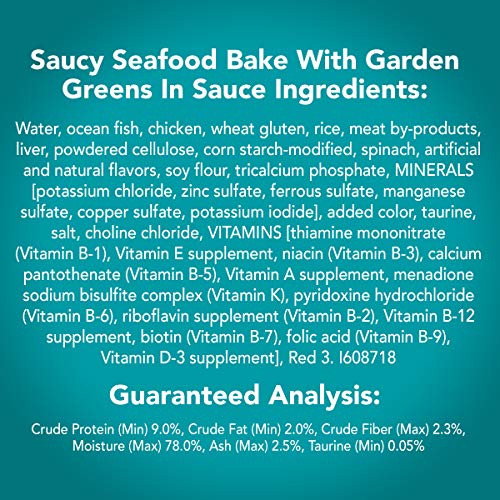 Purina Friskies Indoor Wet Cat Food, Indoor Meaty Bits Saucy Seafood Bake in Sauce - (24) 5.5 oz. Cans