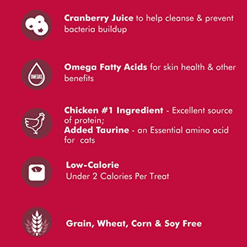 Get Naked Urinary Health Crunchy Treats For Cats, Cranberries, (1 Pouch), 2.5 Oz