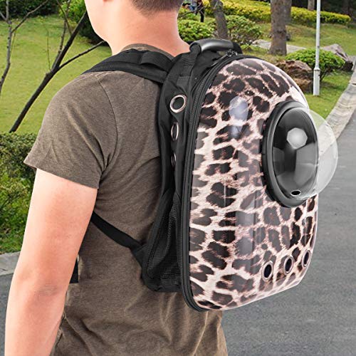 Giantex Astronaut Pet Cat Dog Puppy Carrier Travel Bag Space Capsule Backpack Breathable (Leopard)