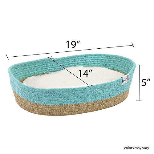 Kitty City Cotton Rope Woven Cat Bed, Cat House- Colors may vary, Cat Rope Bed