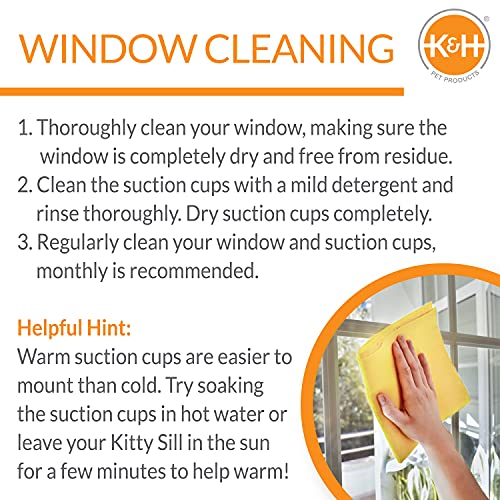 K&H Pet Products EZ Mount Window Kitty Sill Gray 12" x 23"