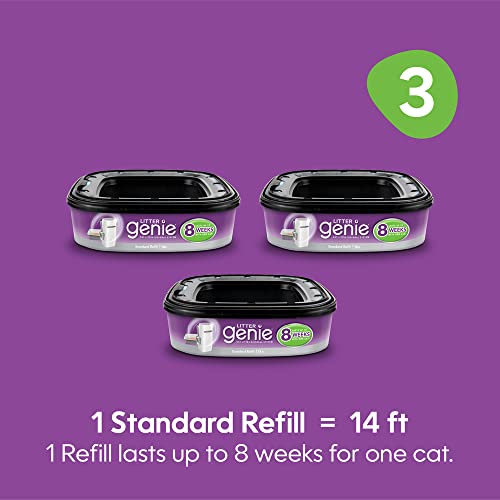 Litter Genie Standard Cat Litter Disposal System Refills (Pack of 3)