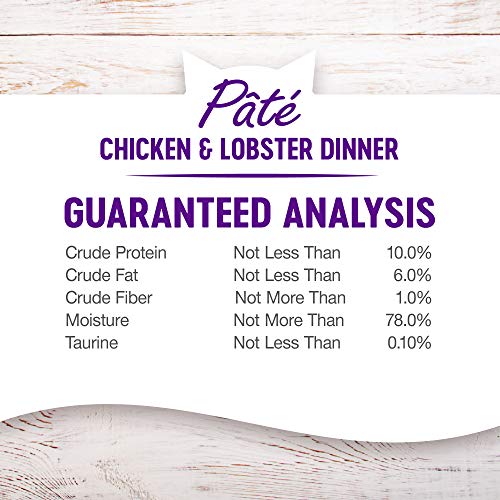 Wellness Natural Grain Free Wet Canned Cat Food, Chicken & Lobster Pate, 3-Ounce Can (Pack Of 24)