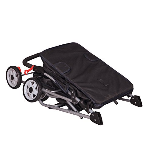 Black 4 Wheels Pet Stroller Cat Dog Cage Stroller Travel Folding Carrier 04T