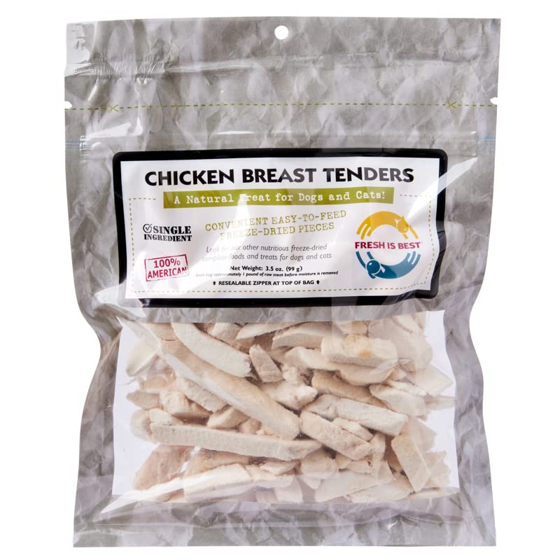 Fresh Is Best Freeze Dried Raw Chicken Breast Tenders - Dog & Cat Treats (Chicken Breast Tenders)
