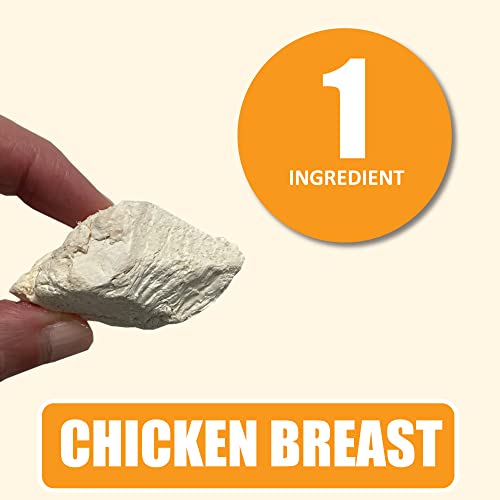 Whole Life Pet USA Sourced and Produced Human Grade Freeze Dried Chicken Breast Cat Treat Value Pack, Protein Rich for Training, Picky Eaters, Digestion, Weight Control, 9 Ounce
