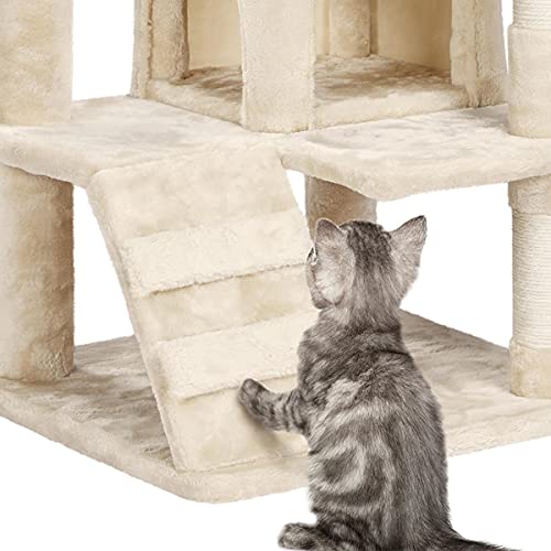 Yaheetech 51in Cat Tree Tower Condo Furniture Scratch Post for Kittens Pet House Play
