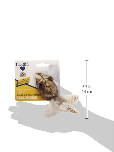 OurPets Play-N-Squeak Shake y'r Tail Feather Cat Toy