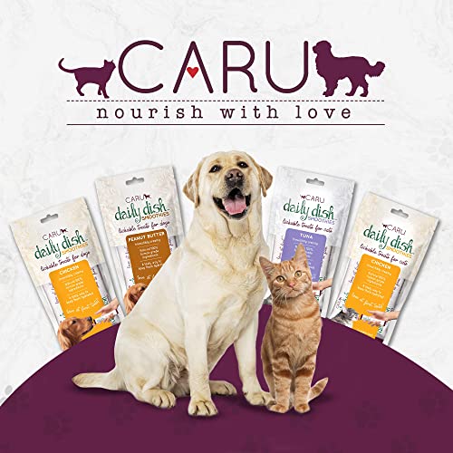 CARU Daily Dish Smoothies Lickable Treats for Cats (Chicken, Pack of 4), 10851395005906, Natural, 56 g/2 oz