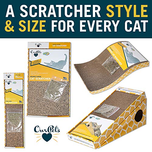 Cosmic OurPets Far and Wide Cat Scratcher Cat Toys (Cat Toys for Indoor Cats, Catnip Toys, Cat Gifts & Cat Toys Interactive) [Includes Cosmic Catnip-100% Premium North-American Grown]