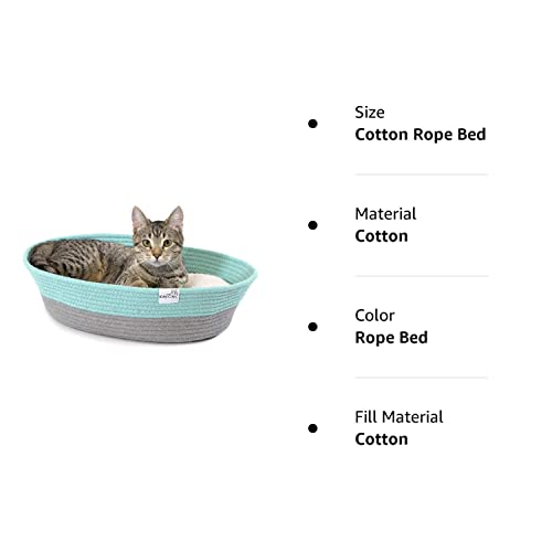 Kitty City Cotton Rope Woven Cat Bed, Cat House- Colors may vary, Cat Rope Bed