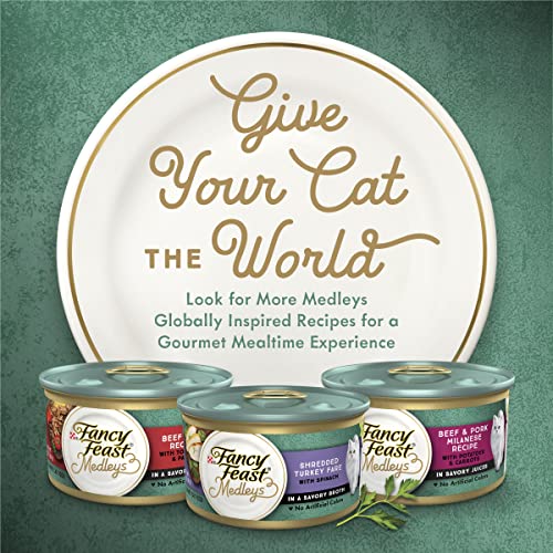 Purina Fancy Feast Gravy Wet Cat Food Variety Pack, Medleys Primavera Collection - (2 Packs of 12) 3 oz. Cans