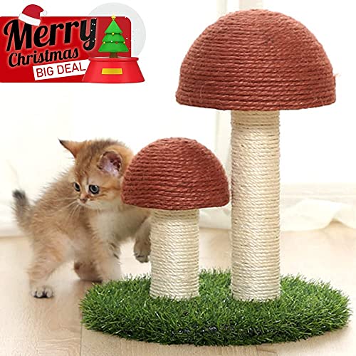 GiftParty Cat Scratching Post - 15x12 Inch Durable Sisal Scratcher Cat Furniture Toy for Kitty