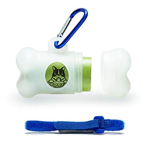 Pogi's Poop Bag Dispenser - Includes 1 Roll (15 Dog Poop Bags) - Scented, Leak-Proof, Earth-Friendly Poop Bags for Dogs